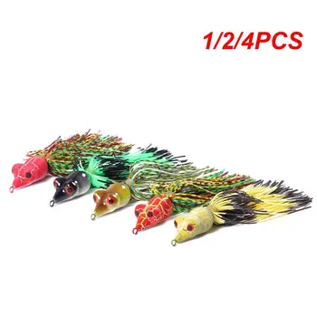 1/2/4PCS New Top Water Soft Lure Frog Lures Weights 9cm7g Topwater Lure Bait Black Fish Bass Fishing Tackle Lure Articulos De