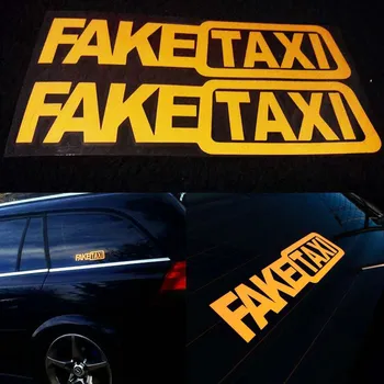 1/5pcs стикер за кола FAKE TAXI Drift Fake Taxi Funny Waterproof Auto Stickers Vinyl Decal Декорация Стикери за кола Аксесоари за кола