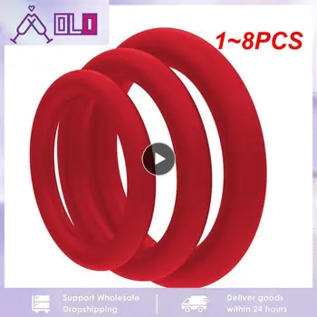  1 ~ 8PCS силиконов пръстен удобен за носене силиконов материал забавяне заключване пръстен мек и гладък водоустойчив забавяне