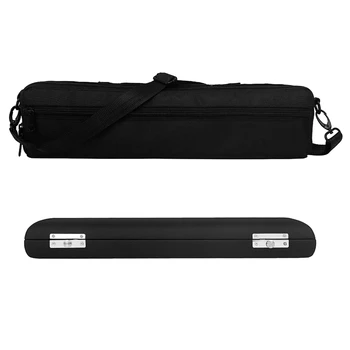 1 комплект черна 16-дупка против падане защита флейта кутия за съхранение удобен куфар чанта флейта чанта
