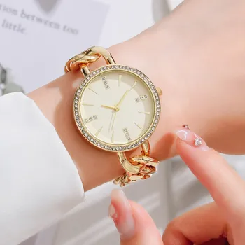  1 парче гривна дамски часовник 2022 NewFashion луксозни дами кварцов часовник диамант дами часовник часовник подарък Reloj Mujer