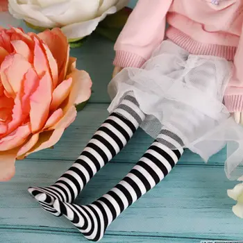 1 чифт S / M Stripe чорапи за 1/6 кукла отглеждане дрехи аксесоари деца момиче DIY коледен подарък кукла декорация играчки