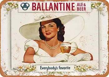 10 x 14 Метална табела - Ballantine Ale & Beer - Vintage Look 3
