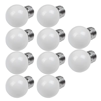 10 броя E27 0.5W AC220V бяла лампа с нажежаема жичка крушка декорация лампа