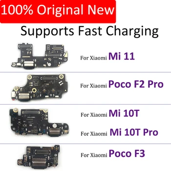 100% оригинален за Xiaomi Poco M3 F3 F2 M4 Pro Mi 11 10T Lite 5G USB порт за зареждане Конектор за гнездо за микрофон Flex кабел