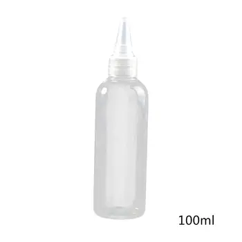 100ml Clear Squeeze Condiment бутилки с дюзи Пластмасови Squeeze дозиране бутилка контейнер за барбекю сос зехтин