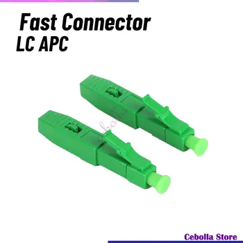  10pcs FTTH LC APC едномодов оптичен 2.0mm * 3.0mm бърз монтаж LC APC конектор адаптер