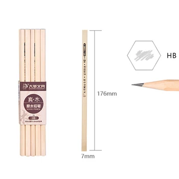 10Pcs Log HB моливи Околна среда приятелски дървен триъгълник холдинг молив студент тест Draw писалки училище рисуване канцеларски материали