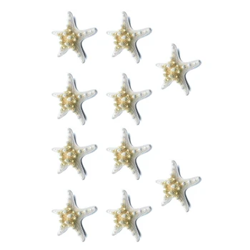 10Pcs/Lots Crafts White Bread Sea Shell Starfish, Fashion Home Декоративни занаяти