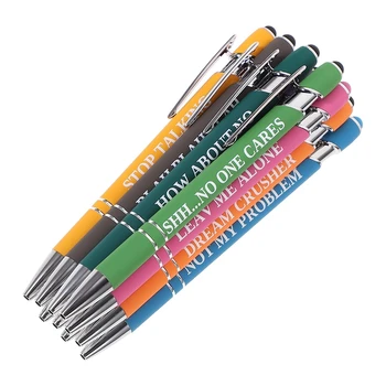 10Piece вдъхновяващ лозунг писалка фини точка гел писалки атлетичен комплект интересно писане писалка гел мастило писалка химикалка химикалка