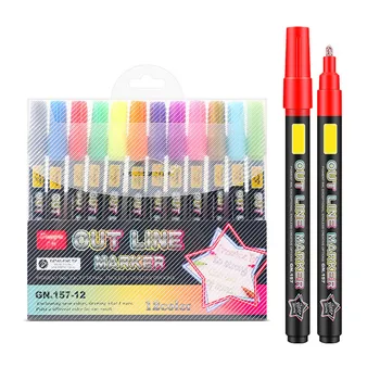12/24 цвята Комплект писалки за арт маркери Бързосъхнещи гладки писалки Създайте своя уникален проект за изкуство и занаяти