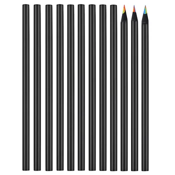 12 бр. Rainbow ядро молив моливи доставки скица за рисуване цвят акварел дървени домакинство оцветяване дете преносим