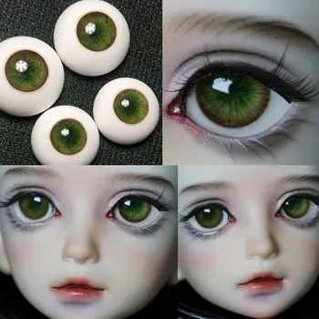 12mm/16mm смола очи кукла очна ябълка зелени очи кукла аксесоари за 1/6 1/4 1/3 BJD кукла DIY ръчно изработени очна ябълка