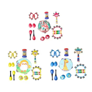 13 парчета Монтесори перкусионен инструмент Координация на ръцете и очите за подарък за рожден ден Момчета Момичета на възраст от 3 до 10 години Парти играчки Деца