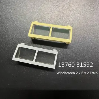 13760 31592 Предно стъкло 2 x 6 x 2 тухли Колекции Насипни модулни GBC играчки за технически MOC DIY сгради блокове съвместими