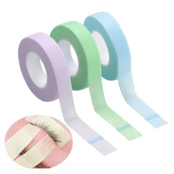 15pcs Индивидуален пакет Лента за удължаване на мигли Зелена розова цветна лента Мигли Инструменти Нетъкан текстил лента за мигли