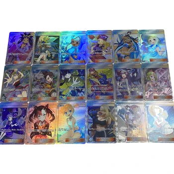 18Pcs/set Pokemon Trainer Refraction флаш карти PTCG Lillie Rosa Ash Ketchum Diy Classic Game Anime Collection Card Подаръчни играчки