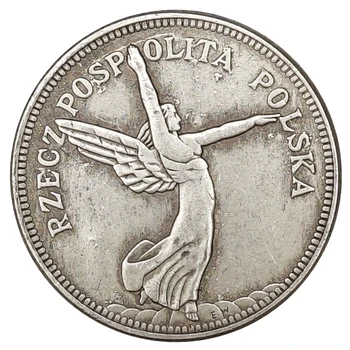 1927 1928 Полша Реколта посребрени монети копие