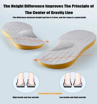 1Pair ортопедична стелка Arch подкрепа за жени мъже O / X-крак подложки Вложки за грижа за краката Стелка за обувки за протектор за възглавници с плосък крак