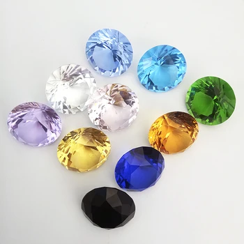 1pc 150mm 7 цвята еднолицеви кристални диаманти преспапие декоративни стъклени диаманти декоративни преспапиета подаръци