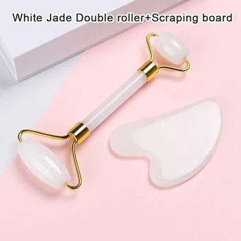 1PC/2PCS Roller Gua Sha Board Beeswax Imitation Jade Beauty Stick Anti Aging Face Body Massage Beauty Care Инструменти за отслабване