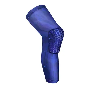 1Pc Дълга подкрепа за коляното Удобна подложка за коляно за многократна употреба Ръкав за крака Разтеглива подкрепа за коляното