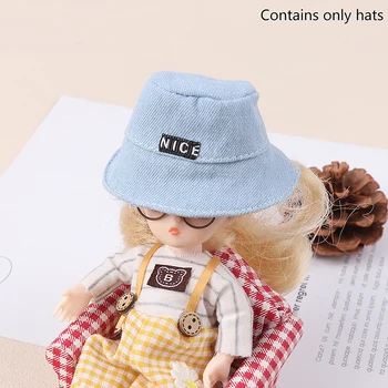 1pc Иновативни практически аксесоари за облекло за кукли OB11 1/12 точка рибарска шапка кукла облекло GSC шапка кръгла DIY декорация