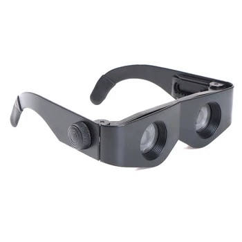1PC Черен преносим очила стил телескоп лупа бинокъл за риболов туризъм концерт основното тяло15 * 4.5 * 3.5 см