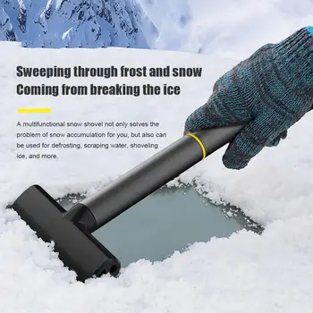1pcs Подвижна лопата за кола снегорин многофункционален автомобил снегопочистване обезледяване чакъл кола прозорец стъкло размразяване инструмент Q5M9