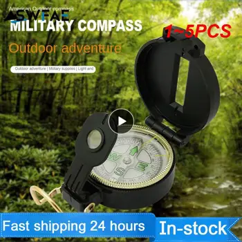 1~5PCS 2023newPortable Compass Военен открит къмпинг Сгъваем компас Зелен туризъм Оцеляване Прецизна навигация