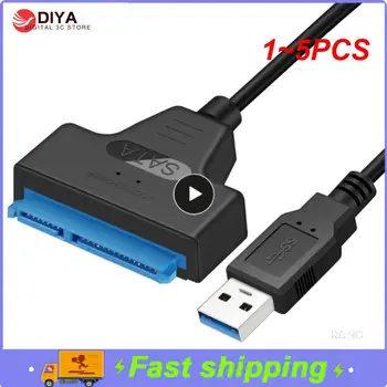 1~5PCS USB 3.0 адаптерен кабел Компютърни кабели Съединители USB 2.0 Sata кабел до 6 Gbps Поддръжка на външен SSD твърд диск 22 пинов