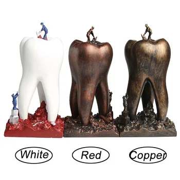 1бр Зъболекар подарък смола занаяти играчки Dental Artware зъби подарък Дентална клиника Декорация Обзавеждане Статии Творческа скулптура
