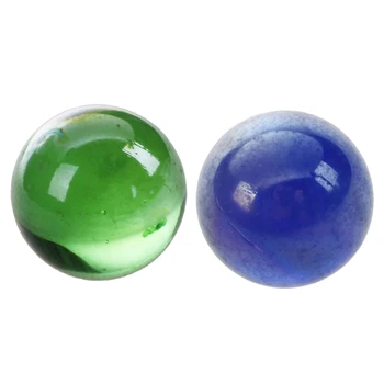 20 бр. Мрамори 16 мм стъклени мрамори Knicker стъклени топки декорация цвят самородки играчка зелено + тъмно синьо комплект