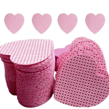 200pcs/Set нокти изкуство без нокти без розово сърце форма еднократна грим почистване памучни нокти полски меки кърпички за избърсване за maincure