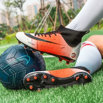 2023 Нова професионална футболна обувка по футзал Мъже Жени Трева Дълги шипове Общество Футбол Cleats Мъжки тренировъчни обувки Botas De Futbol