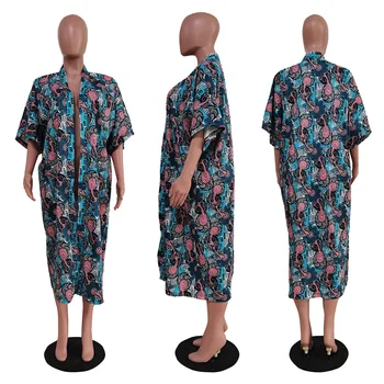 2023 Нови отпечатани Бохемия плаж покритие нагоре кимоно Покривала Бански костюми Плажно облекло Лято Плажно облекло Жени