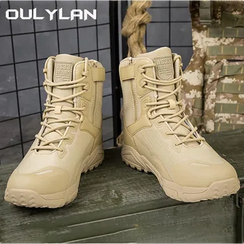 2024 Нови тактически военни ботуши за мъже Туристически обувки Специални сили Пустинни бойни армейски ботуши Мъжки маратонки Туристически обувки за глезена