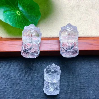 24mm Популярни на едро естествени ръчно издълбани ясни кварцови кристали изцеление Тара дърворезба ръка плоча мода бижута подарък
