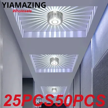 25 50 бр. ЕС на едро модерни декоративни LED Downlight повърхностно монтирани 3W вдлъбнати Led Garland настроение светлина стена таван лампа