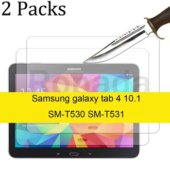 2PCS за Samsung galaxy tab 4 10.1 SM-T530 SM-T531 Протектор за екран от закалено стъкло 2.5D 9H 0.33 таблет преден капак филм
