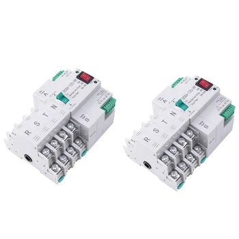 2X MCB тип двоен захранващ автоматичен превключвател за прехвърляне 4P 100A ATS прекъсвач електрически превключвател