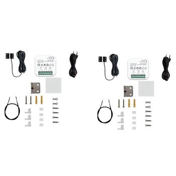 2X Tuya Smart Zigbee контролер за отваряне на гаражни врати със сензор за управление на приложения работи с за Alexa Google Home EU Plug