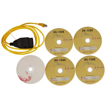 2X За E-SYS Icom За Bmw Enet Ethernet към Obd интерфейсен кабел Кодиране F-Series диагностичен кабел