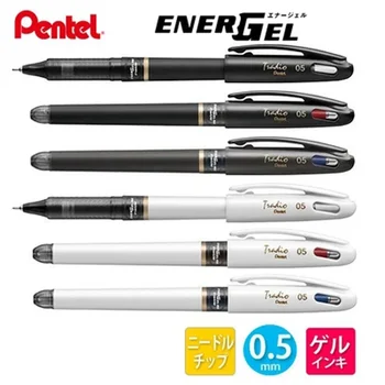 3/6/12PCS Pentel неутрален молив игла тръба главата BLN115W черен син 0.5mm Студентски изпит Бизнес офис Подпис