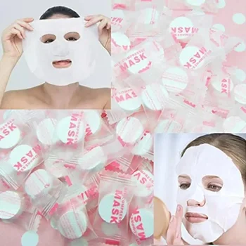 30/50pcs еднократна компресирана маска за лице преносима пътуваща нетъкана маска за лице Грижа за кожата памучни обвити маски хартия