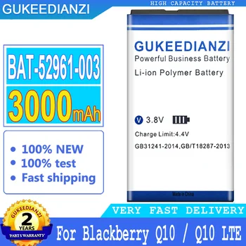 3000mAh Замяна на батерия за мобилен телефон с голям капацитет за Blackberry Q10 / Q10 LTE / Q10 LTE SQN100-1 Smartphon батерии