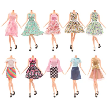 30CM кукла дрехи флорални пола промяна костюм мода кукла дрехи за момичета комплект улица фото рокля случайни панталони комплект обличане