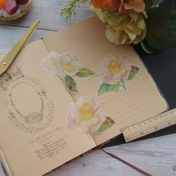 30pcs DIY овощна градина бяла орхидея дизайн хартия като творчески занаятчийски хартия фон скрапбукинг DIY употреба