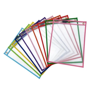 30Pcs Джобове за сухо изтриване за многократна употреба, разнообразни цветове за деца Детски ученици