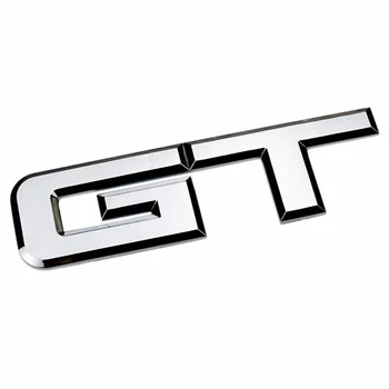 3d Gt лого кола стикер мода кола декор стикер за Ford Mustang Focus Mk 1 2 3 7 Mondeo кола стайлинг сребро
